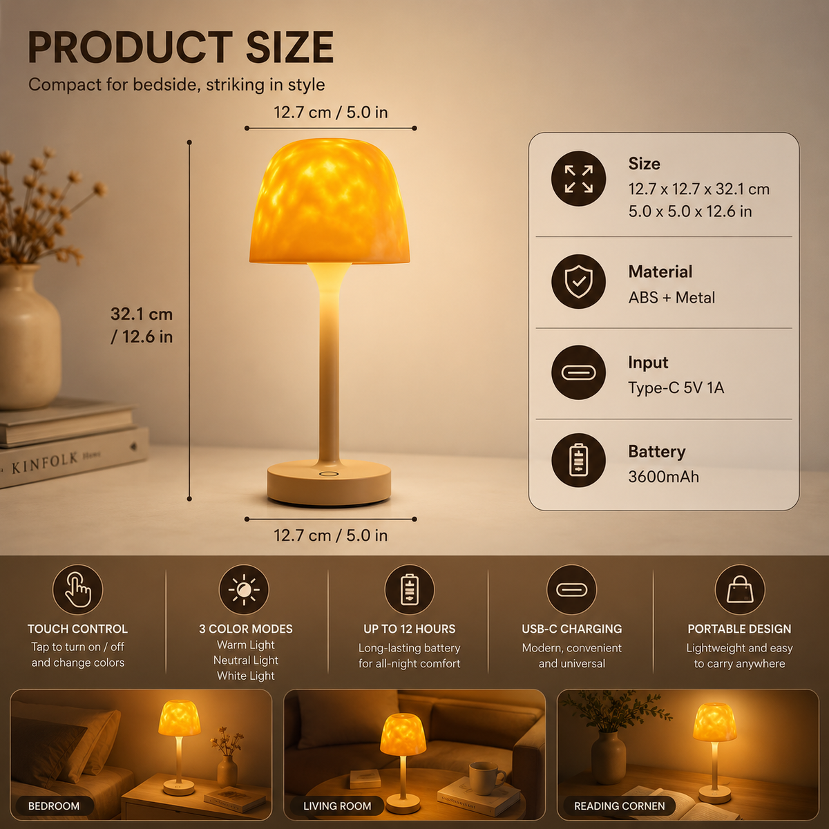 MORU Halo — Ambient Table Lamp, product photograph 2 of 6