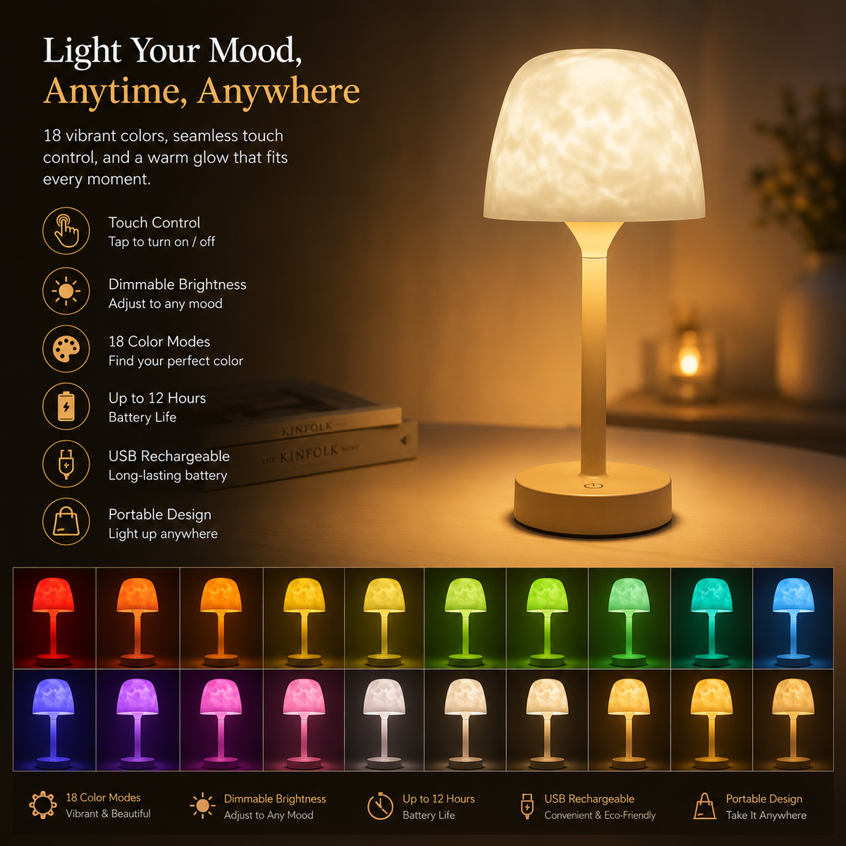 MORU Halo — Ambient Table Lamp, product photograph 5 of 6